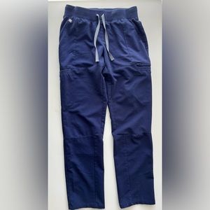 Figs women navy blue jogger scrub pants workwear stretch medical nurse XS